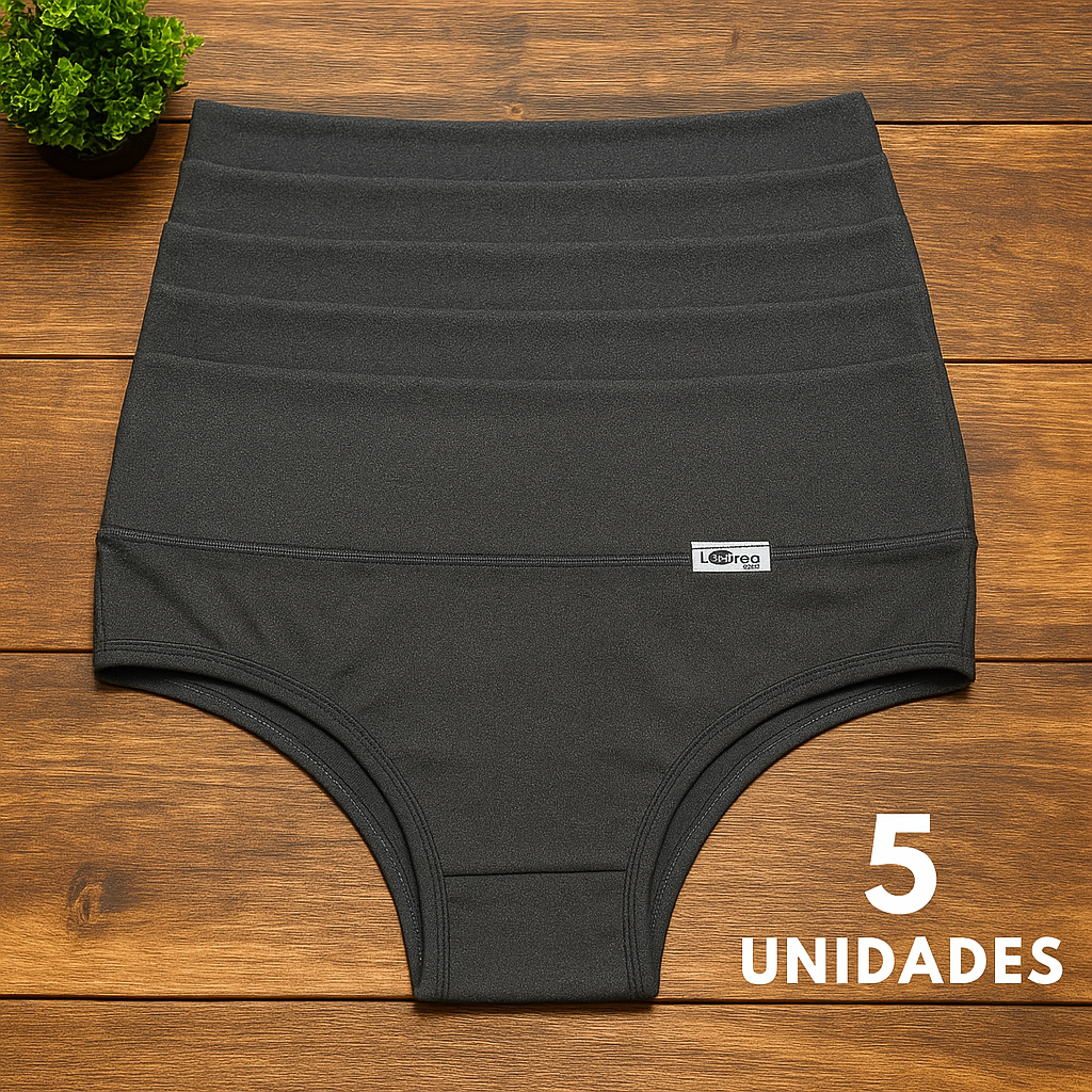 Calcinhas Cintura Alta Suplex (Pacote com 5 Unidades)