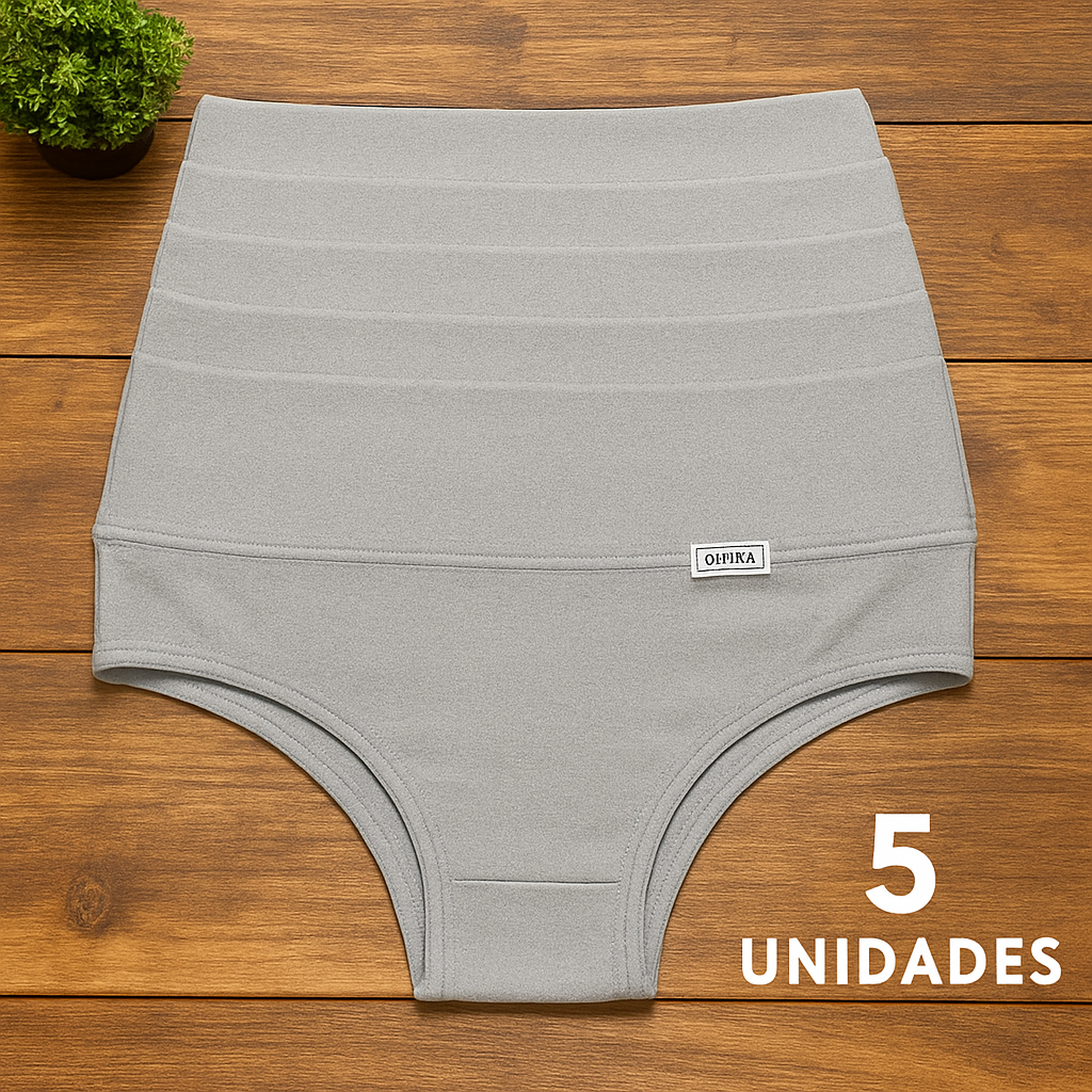 Calcinhas Cintura Alta Suplex (Pacote com 5 Unidades)