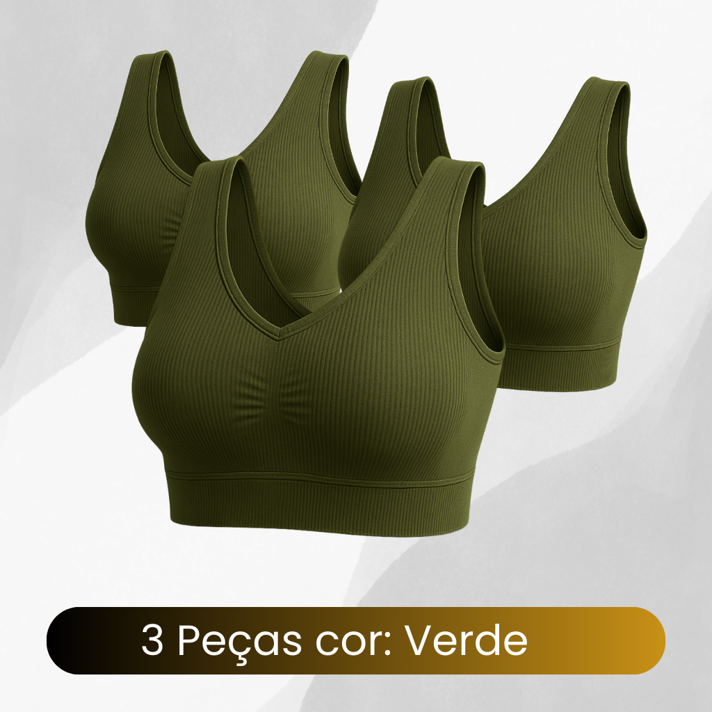 3 Sutiãs Plus Size Bojo Removível Top Regata Cropped Não Marca EXG Reforçado 46 ao 54