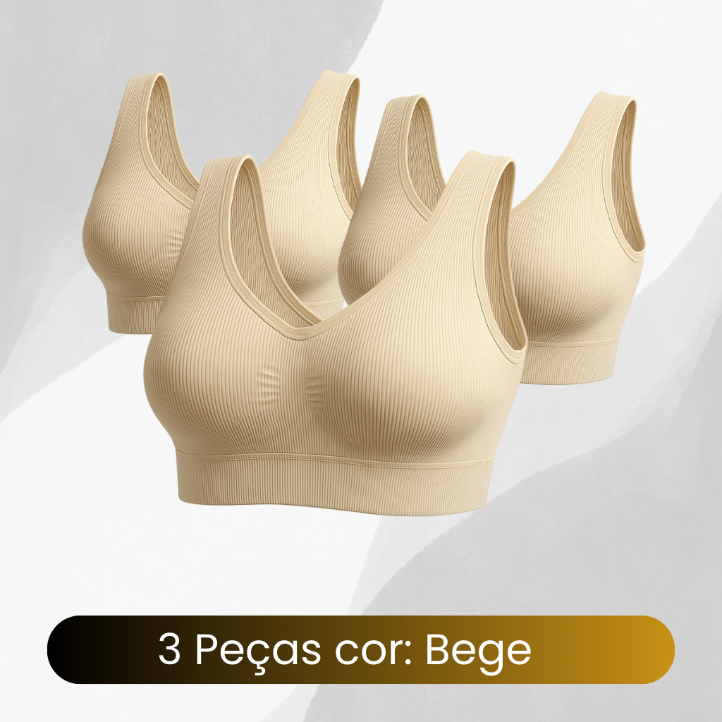 3 Sutiãs Plus Size Bojo Removível Top Regata Cropped Não Marca EXG Reforçado 46 ao 54
