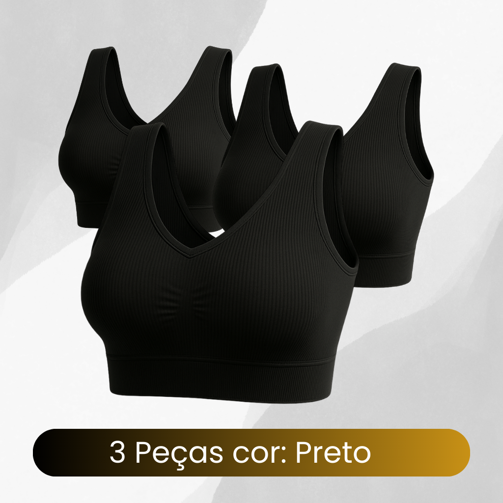3 Sutiãs Plus Size Bojo Removível Top Regata Cropped Não Marca EXG Reforçado 46 ao 54