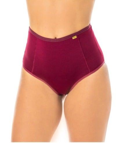 Kit 2 Calcinha Cintura Alta Forro 100% Algodão Frente Dupla Forro 100% Algodão - Gazania