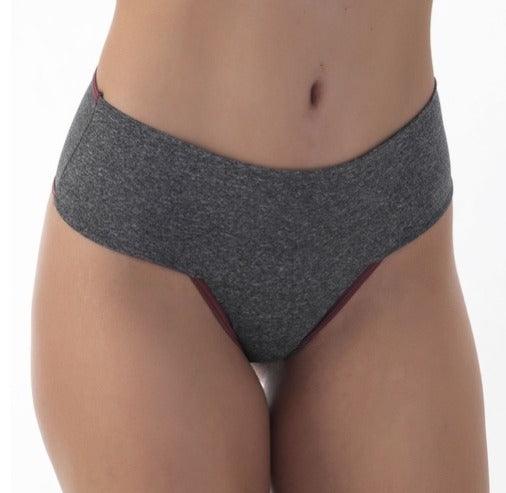 Calcinha Cós Fit Mescla Cós Alto Tecido Duplo Tanga Forro 100% Algodão - Gazania