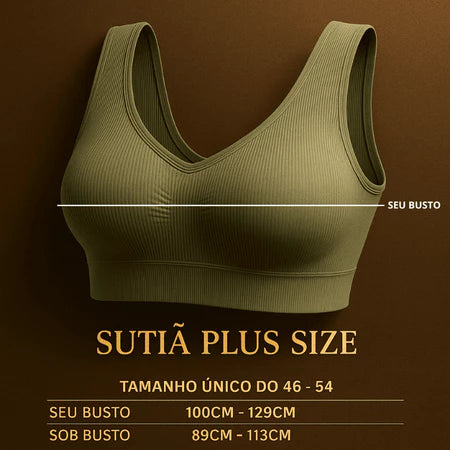 3 Sutiãs Plus Size Bojo Removível Top Regata Cropped Não Marca EXG Reforçado 46 ao 54